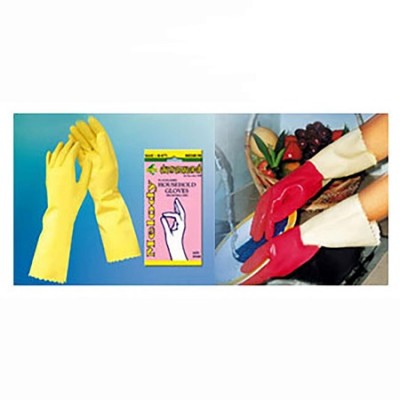 CN-Găng tay cao su gia dụng cao cấp có lót lông cotton hiệu Melody